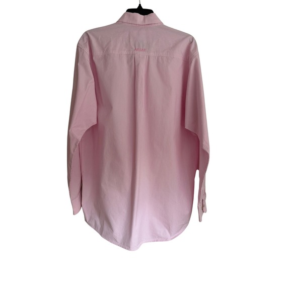 Ariat Other - Ariat Shirt Mens Medium Long Sleeve Pro Series Pink White Striped Button Down